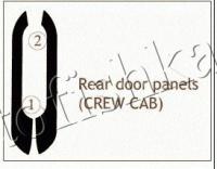 Декоративные накладки салона Ford F-150 2000-2003 Rear двери Arm Rests Crew Cab, Only 2 элементов.