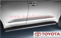 Toyota Land Cruiser 200, Lexus LX570 (08-) накладки на двери, молдинги хромированные, оригинал Toyota, комплект 4 шт.