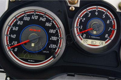 Toyota RAV4 II светодиодные шкалы (циферблаты) на панель приборов